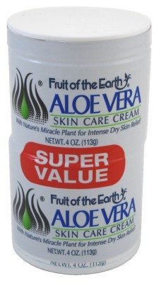 Fruit of the Earth Aloe Vera Cream 4 oz. + 4 oz. Jars
