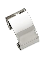 14k White Gold 37mm Polished Bangle