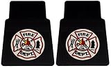 Front Floor Mat Set - Fire Fighter Maltese Cross