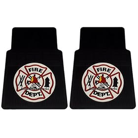 Front Floor Mat Set - Fire Fighter Maltese Cross