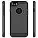 iPhone 7 Case, LK [Gladiator Series] Shock Absorption Hybrid Armor Defender Protective Case Cover for Apple iPhone 7 (JET Black)