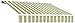 Awntech 12-Feet Galveston Semi-Cassette Left Motor with Remote Retractable Awning, 120-Inch Projection, Sage/Cream