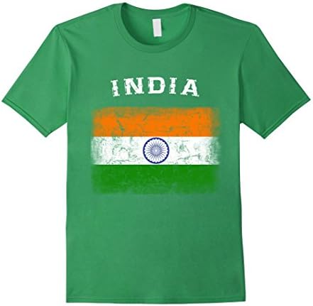 Men's India Flag Shirt Indian Flag Tee for Men Women Youth 3XL Grass