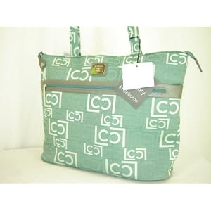 Liz Claiborne Signature 17 Laptop Computer Business Tote Handbag (Seafoam Green)