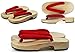 SPJ: Geta Japanese Woman's Traditional Wooden Cute Clogs Red Velvet Straps