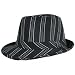 41NUPYKmvaL. AA75  CLASSIC BLACK LINEN PINSTRIPED STRUCTURED FEDORA HAT