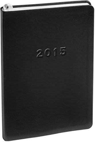 2015 Gallery Leather Weekly Desk Planner Calendar (Includes July 2014-June 2016 Monthly format) Made in USA (Black Cambridge)