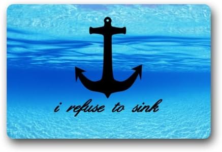 i refuse to sink Durable Heat-resistant Indoor/Outdoor Doormat