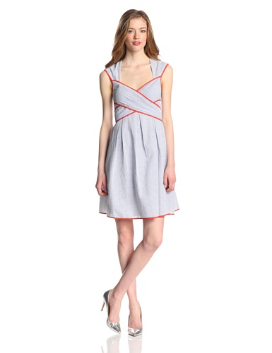 Jessica Simpson Women's Cross Front Full Skirt Dress