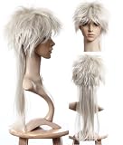 Cosplayland C981 - Cream White Spiky Naruto Jiraiya long tail Cosplayland Wig