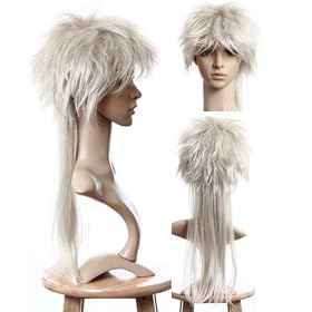 Cosplayland C981 - Cream White Spiky Naruto Jiraiya long tail Cosplayland Wig