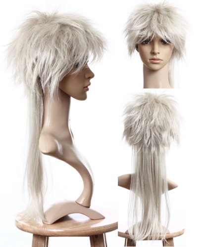 Cosplayland C981 - Cream White Spiky Naruto Jiraiya long tail Cosplayland Wig