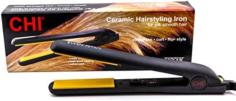 CHI Original Flat Iron Hair Straightener Ceramic Hairstyling Iron 1 Inch, Black