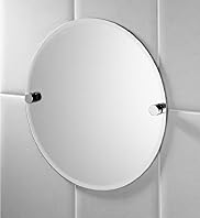 Contemporary Chrome Round Mirror