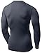 TSLA Men's Thermal Wintergear Compression Baselayer Long Sleeve Top Version17, Wintergear Basic(r21) - Dark Grey, Large.