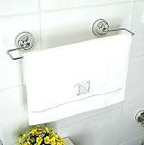 Towel Bar - Attaches With Suction Cups (Silver) (2.7H x 21.6W x 6.3D)