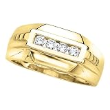 10K Yellow Gold 1/4 ct. Diamond Men's Ring