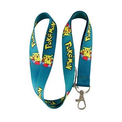 Pokemon Pikachu Green Blue Keychain Lanyard