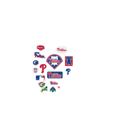 MLB Philadelphia Phillies Team Logo Assortment Fathead Jr. Wall Decal