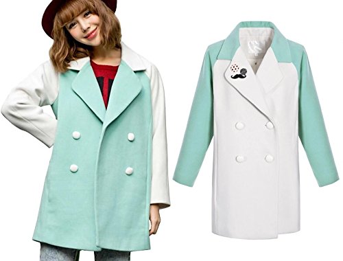 （リワード） REWARD レディース 春 コート / 春色 バイカラー ＋ 可愛い バッジ 付