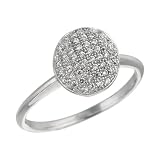 Sterling Silver CZ Rhodium Plated Engagement Style Rin Ring - Size 6 - JewelryWeb