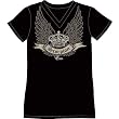 Scorpion Couture Women's Short-Sleeve Racewear Shirt w/ Free B&F Heart Sticker - Black