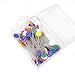ZHONGJIUYUAN 100 Pieces Patchwork Pins Locating Pin Flat Pins with Flower Shape Head Apparel Accessory (1-3/4