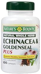 Nature's Bounty Echinacea & Goldenseal Plus Natural Caps, 100 ct