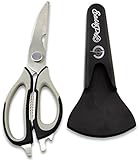 Herb Scissors 7 Kitchen Gadgets/ Home kitchen tools in 1, Seafood Scissors/kitchen shears that stay sharp, Heavy-Duty Culinary Quality household scissors/KITCHEN TOOLS Offering bottle-opener fish-scaler & nut-cracker functions with convenient magnetic Safety holder by Easi-Pro. Buy your easy-to-clean ultimate household scissors now