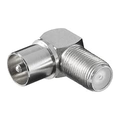 Adapter:F-Kupplung>Koaxial-Stecker, 90�, Winkel