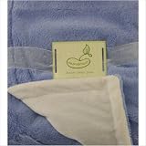 Beansprout Luxe Mink to Micro Mink Crib Throw Blanket, Blue