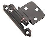 Amerock BP3428-ORB Self-Closing Face Mount 3 8-Inch Inset Hinge, Oil Rubbed Bronze