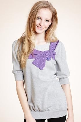 Girls' Limited Contrast Bow Longline Sweat Top
