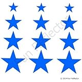 Blue Star Bicycle Reflective Reflector Sticker Decal
