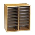 Safco Products Wood Adjustable Literature Organizer, 16 Compartment, Oak (9422MO)