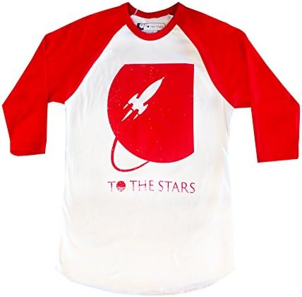To The Stars Unisex Raglan (X-Small, White/Red)