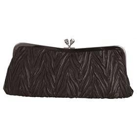 Satin Pleaded, Clutch, Metal Frame - Evening Bag - Britney (N 2301)