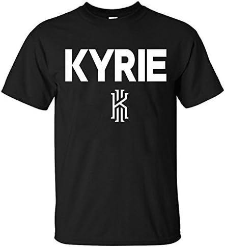 Yourun Men's Kyrie Irving #2 Classic Logo Cotton T-shirt black XXL