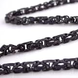 316l 8mm Titanium Black Plated Stainless Steel Mechanic Style Mens Necklace Silver 22in Chain with Matching 8in Bracelet Combo Gift Set