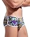 Men's Boxer Briefs, Flower Pattern, Low Cut High Rise Design, Cotton and Spandex,
