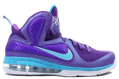 Best Nike Lebron 9 Hornets (Pure Purple/Turquoise Blue-Wht) Size 12