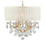 Brentwood Chandelier in Gold Crystal: Swarovski Spectra