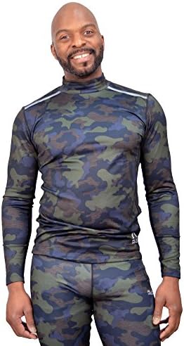 AL1VE Magnetics CAMO Compression Mock Neck Shirt - Men's