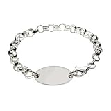 Kid's Engravable Oval Tag Bracelet