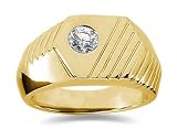 0.35 CTW Men's Diamond Ring in 18K Yellow Gold