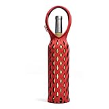 Built 1-Bottle Fishnet Wine Tote, Ski Patrol Red
