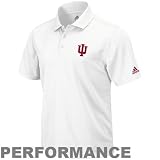 adidas Indiana Hoosiers White ClimaLITE Performance Polo