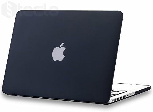 Steklo - BLACK Rubberized Hard Case for MacBook Pro 15.4" Retina Display (Models: A1398) Cover Shell - BLACK