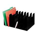 Buddy Products 580-4 Classic steel vertical organizer, 8 sections, 15-3/4wx10-3/4dx7-1/4h, black