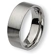 Brushed Flat Stainless Steel Ring (8.0 mm) - Sizes 6-13